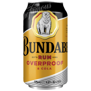 BUNDABERG OVERPROOF RUM & COLA 6% CAN 375ML