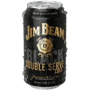 JIM BEAM BLACK DOUBLE SERVE 6.9% CAN 375ML