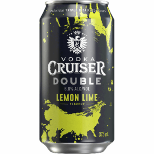 VODKA CRUISER DOUBLE LEMON LIME 6.8% CAN 375ML