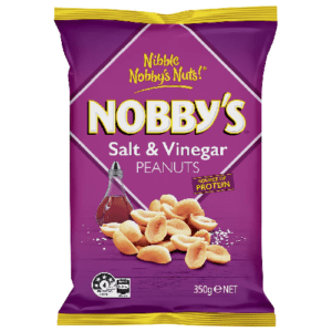 NOBBYS SALTED & VINEGAR PEANUTS 375G