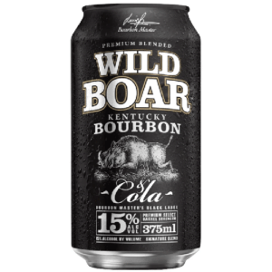 WILD BOAR BOURBON WHISKEY & COLA 15% CAN 375ML