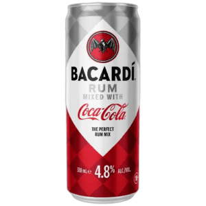 BACARDI RUM MIXED WITH COCA COLA 4.8% CAN 330ML