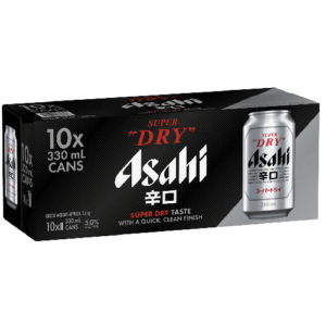 ASAHI SUPER DRY 5% 10PK CANS 330ML