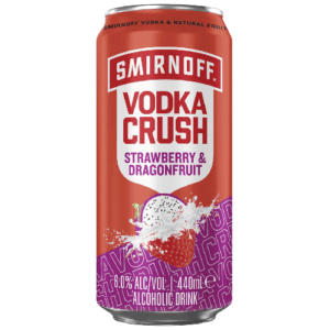 SMIRNOFF CRUSH STRAWBERRY & DRAGONFRUIT 6% CAN 440ML